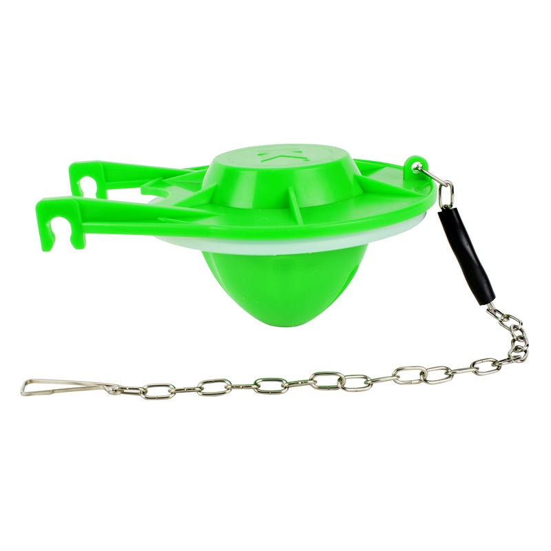 Plumb Pak K833-1 Adjustable Water Saving Toilet Tank Flapper for Use with 3 in. Flush Valve, 3-Inch, Green - Image 2